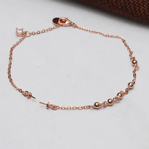 Pulsera de Plata S925 para Mujer, Joyería de Perlas DIY Exquisita con Cuentas con Orificio y Bandeja Vacía, Accesorio Elegante Hecho a Mano 548 - Product Image 3