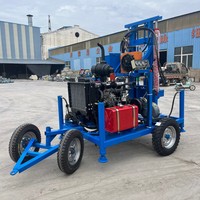 Foreuse portable pour puits d'eau 200m, machine de forage fiable pour puits profonds, utilisation facile, CE ISO