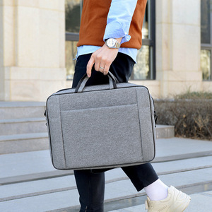 Étui de transport fin avec poignée, poches externes, capacité de stockage multi-objets, sac pour ordinateur portable antivol en Oxford pour hommes - Product Image 3