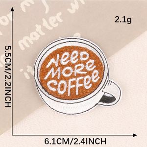 NODA Iron on Embroidery Funny Roadblock Coffee Chargers Lighter Patch for Clothes Bag Decoration - Product Image 6