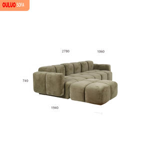 आधुनिक सोफे सेट लिविंग रूम फर्नीचर आधुनिक मॉड्यूलर उच्च घनत्व फोम और टफ्फ्टेड बैक आरामदायक लिविंग रूम सोफा - Product Image 5