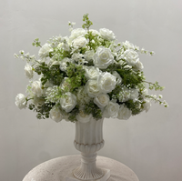 M-FB92 Fleurs de mariage d'automne personnalisées, centres de table artificiels blancs, arrangements floraux sauvages, boule de fleurs