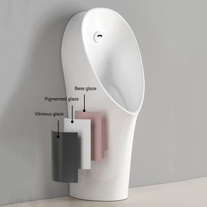 Conception moderne personnalisée Salle <span class=keywords><strong>de</strong></span> bain Urinoirs pour hommes à économie d'<span class=keywords><strong>eau</strong></span> Bol Céramique Articles sanitaires Salle <span class=keywords><strong>de</strong></span> bain Wc Urinoirs pour hommes montés au sol - Product Image 4