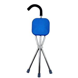 Hengshunhe <b>Cane</b> Stool Stainless Steel Triangular Foldable For Elderly Outdoor Use - Product Image 4