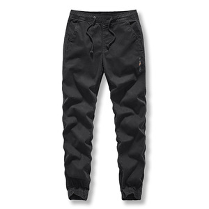 Pantalones Cargo Holgados para Hombre, Pantalones Deportivos Casuales <span class=keywords><strong>de</strong></span> Algodón Lavado con Cordón para Primavera y Otoño - Product Image 5