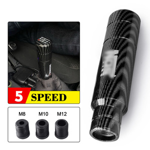 Poignée de levier de vitesses en fibre de carbone Cnspeed M8 M10 M12 5 vitesses manuelle automatique pour voiture - Product Image 1