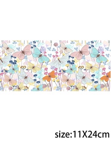 LETOP 1 Stück 16oz UV für DTF Becherummantelungen Einfarbige Schmetterlinge Blumen Aufkleber und Folien für Trinkbecher aus Kunststoff - Product Image 6