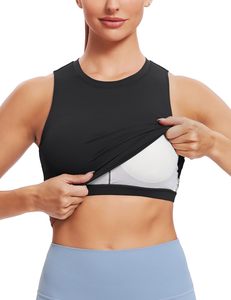 Wholesale Womens Breathable Removable Padded Yoga Tank <strong>Tops</strong> Sleeveless Fitness <strong>Crop</strong> <strong>Tops</strong> Knitted Sports Bras Workout Custom Logo - Product Image 3