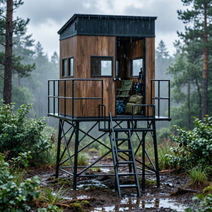 Torre Modular Reforzada Impermeable para Caza, con Capacidad de 600 lb, Elevada, para Múltiples Terrenos, de Acero Resistente, para Caza de Ciervos - Product Image 1