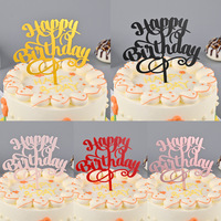 100 styles de décorations de gâteau en acrylique de grande taille pour les anniversaires, la fête des mères, les remises de diplômes, la Saint-Valentin, pour décorer les fêtes