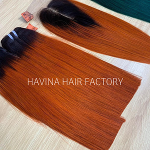 Perruque et mèches de cheveux humains vietnamiens, couleur OEM, cheveux raides, vente en gros, couleur personnalisée, sans produits chimiques, fabrication de perruques - Product Image 4