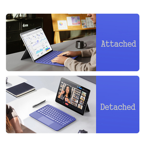 Clavier rétroéclairé 7 couleurs pour Microsoft <span class=keywords><strong>Surface</strong></span> <span class=keywords><strong>Pro</strong></span> 12 clavier de couverture de <span class=keywords><strong>Type</strong></span> sans fil détachable avec Trackpad - Product Image 4