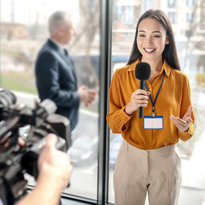 Handheld <b>Microphone</b> Micro Cravat San Wireless <b>Microphone</b> Portable Stick <b>for</b> Live Stream Interview - Product Image 2