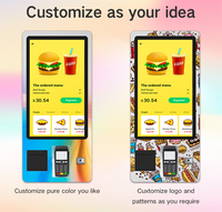 Terminal de commande automatique McDonald's de 23,6, 27 et 32 pouces, borne murale avec lecteur de code QR pour les restaurants, borne de commande automatique