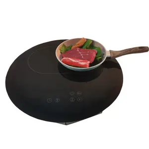 OEM设计圆形陶瓷炊具，带触摸面板炉灶，用于锅陶瓷多炊具