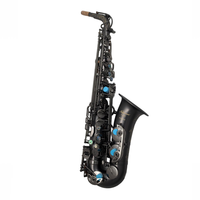 Professional Eb Alto Saxophone Matte Black Nickel Keys Hand Engraved Brass Body Woodwind Instrument for Performance