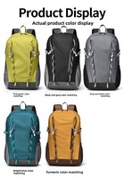 Sac à dos de randonnée imperméable en polyester, sac de camping extérieur, sac à dos de voyage unisexe, sac à dos portable de moins de 20L
