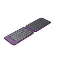 Clavier sans fil pliable avec pavé tactile intégré, touches à mécanisme ciseaux, rechargeable, ultra-fin, USB Type-C, design mince