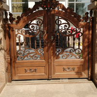 Portails en métal simples et de haute qualité pour l'entrée de villa, vente d'usine, portails coulissants automatiques en métal pour l'extérieur