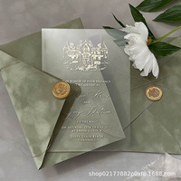 Enveloppes en velours acrylique sur mesure pour commandes transfrontalières, style français, pour cartes de vœux de mariage, de fêtes et d'affaires, avec estampage à chaud
