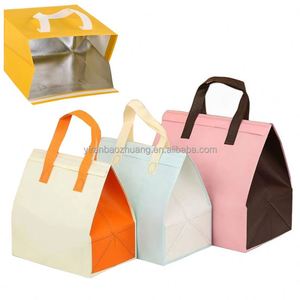 Custom Printed Logo Non-Woven Cooler Cooling <b>Bag</b> Thermal Takeaway <b>Bag</b> Insulated Insulation Lunch Food Delivery <b>Bag</b> for Keep Warm - Product Image 1
