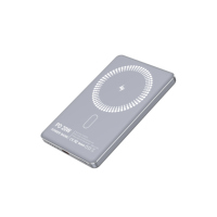 Batterie externe 5000 mAh haute capacité à charge rapide pour usage extérieur, recharge sans fil, batterie portable au lithium polymère, logo personnalisé