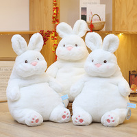 Cadeau de pâques, gros lapin paresseux, peluche, oreiller mignon court en peluche, jouet, poupée, animal en peluche, gros lapin