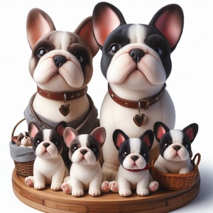 Mascotte personnalisée nouveau produit bouledogue français en peluche animal en peluche doux bouledogue jouet en peluche jouet en peluche - Product Image 3