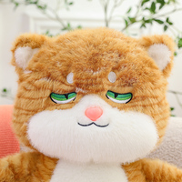 Jouets personnalisés sur commande, très demandés, en peluche de chat tabby rembourrée de coton PP doux, design unisexe pour enfants et adultes