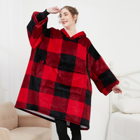 Pabrik Asli Kaus Bertudung Dpt Dipakai Cetak Kustom Flanel Bulu Sherpa Selimut Hoodie Kebesaran