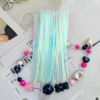 Groothandel Iridescent Holografische Draadbinders Laser Glansrijke Plastic Twist Ties voor Cadeauboeket Snoepzak Verzegeling