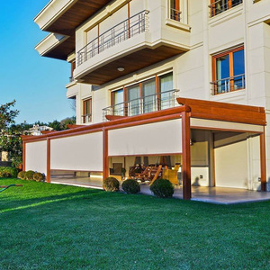 ستائر مقاومة للرياح بمحركات مقاومة للماء شاشة بسحاب-نسيج ألياف زجاجية للأماكن الخارجية للحدائق - Product Image 5