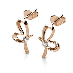 Vendita calda unica <span class=keywords><strong>orecchini</strong></span> a fiocco fortunato con cristalli <span class=keywords><strong>Swarovski</strong></span> in ottone di alta qualità per le donne anniversario di compleanno - Product Image 1