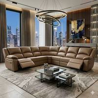 Modernes U-förmiges Heimkino-Relaxsofa 8-Sitzer Wohnzimmermöbel Maßgefertigtes Hochwertiges Langlebiges Sofa aus Chinesischer Fabrik