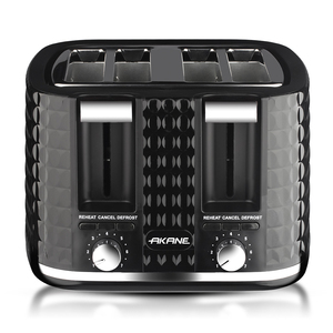 <span class=keywords><strong>Grille</strong></span>-<span class=keywords><strong>pain</strong></span> Akane 1500w 4 tranches avec commandes doubles indépendantes et bacs à miettes amovibles pour les grands petits déjeuners en famille - Product Image 3