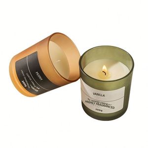 Vela Aromática en Forma de Copa de Vidrio Esmerilado, Semielaborada, Sin Logotipo, con Tapa de Madera, Cera de Soja Mezclada, Suministro Directo de Fábrica - Product Image 5
