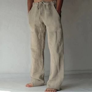 <span class=keywords><strong>Pantaloni</strong></span> leggeri traspiranti da <span class=keywords><strong>uomo</strong></span> alla moda realizzati in <span class=keywords><strong>lino</strong></span> di puro cotone per abbigliamento Casual - Product Image 6
