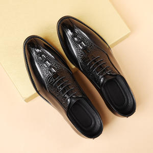 Botas Chelsea de Tobillo para Hombre, Estilo Nuevo, Más Vendidas, de Cuero con Patrón, Ligeras, Formales para Negocios, Otoño - Product Image 3