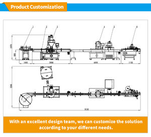 Otomatik 2 kafaları emzik Metal çimentolu kuru deterjan kantitatif yaprak Pace kostik toz dolum makinası - Product Image 3