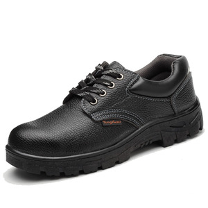 Comfortable Breathable Mid Cut <strong>Work</strong> Safety Shoes Steel Toe Design Anti-Smash Anti-Puncture New Leather for Summer Road <strong>Mate</strong> - Product Image 1