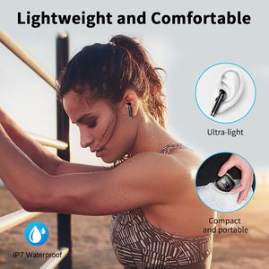 Campione gratuito auricolari Wireless impermeabili auricolari Bluetooth 5.3 cuffie per bassi profondi con auricolari In-ear 4 microfoni - Product Image 6