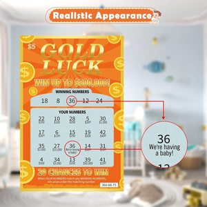 Carte à gratter personnalisée pour annonce de grossesse, jeu de fête, <span class=keywords><strong>billet</strong></span> à gratter amusant, <span class=keywords><strong>faux</strong></span> billets de loterie pour révélation de sexe - Product Image 3