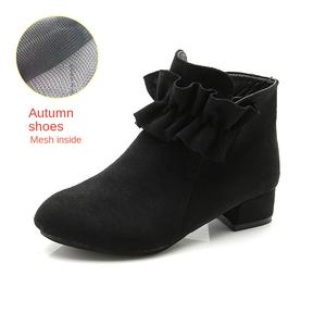 Nouvelles <span class=keywords><strong>Bottines</strong></span> pour Enfants Printemps Automne à Talon Haut Fermeture Éclair Design Imprimé Confortables en EVA pour Adolescentes Chaussures de Princesse pour l'Hiver - Product Image 6