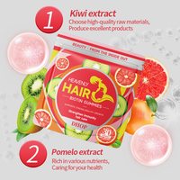Gummies véganes au collagène, biotine et kératine pour la réduction de la perte de cheveux chez les adultes et les adolescents – Déconseillé aux femmes enceintes
