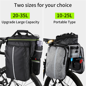 WEST BIKING New Foldable Waterproof MTB Road Bike Bag 25L <b>Large</b> Capacity Travel Luggage Carrier Bicycle Seat Bag - Product Image 5