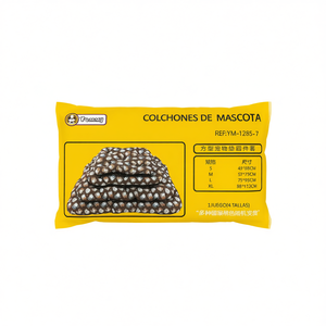 CYM1285 Set Quattro Pezzi in Pile Corallo Imbottito in Cotone per Cani, Cuccia Premium Rettangolare con Motivo Cartoon, Rimovibile e Lavabile - Product Image 2