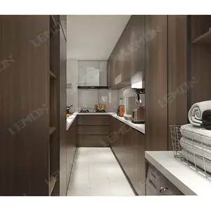 China Supplier Custom Wood Kitchen Cabinets Trade Modern Fitted Complete Kitchens Design Units High End Design
