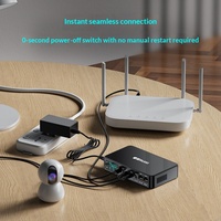 Router Modem Optik Ruisi 2A/3A Bertenaga Baterai UPS Tegangan Dapat Diatur Output Multi-USB Layar Tampilan Terintegrasi untuk Asrama