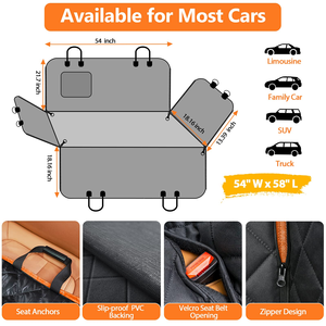 Funda Impermeable y Plegable para Asiento de Coche para Perros, Diseño de Hamaca, Ecológica, para Asiento Trasero, Protección para Mascotas en Todas las Estaciones - Product Image 6
