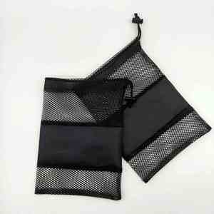 Schwarzer Polyester-Netzbeutel mit Festem Boden zur Aufbewahrung von Golfbällen, Reiseschuhen und Socken - Product Image 2
